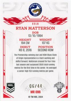 2023 NRL Traders Elite - Mojo Ruby #MR096 Ryan Matterson Back